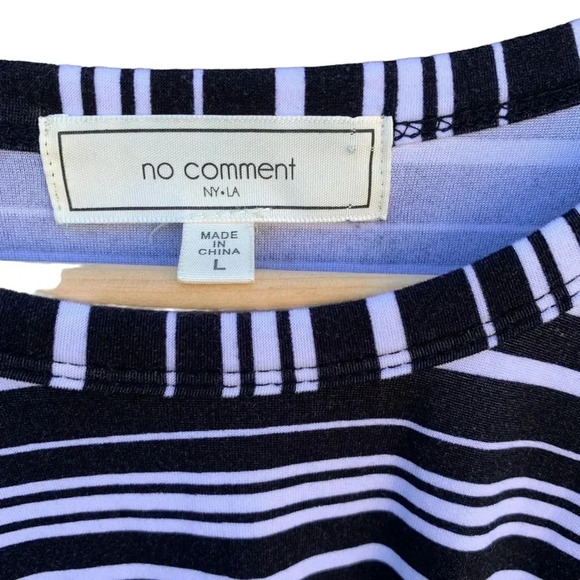 NO Comment NY•LA women's striped black and white dress size large - Picture 2 of 5